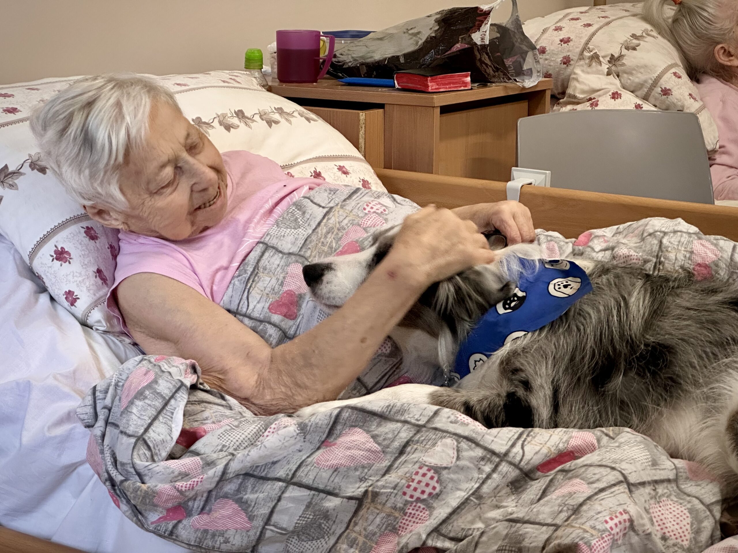 Pies, który przynosi radość i spokój. Fundacja ARCHON z wizytą w Domu Pomocy Społecznej