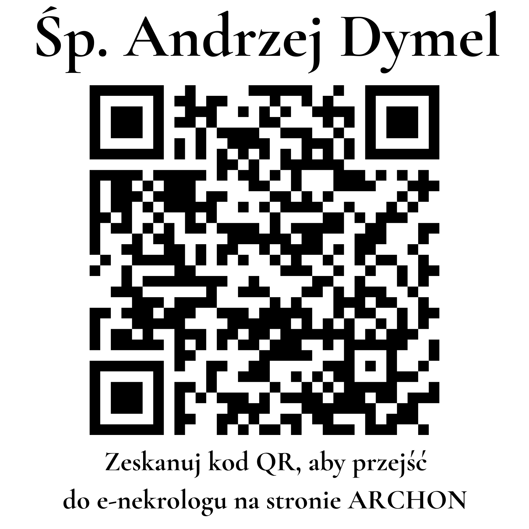 Kod QR do nekrologu Andrzej Dymel