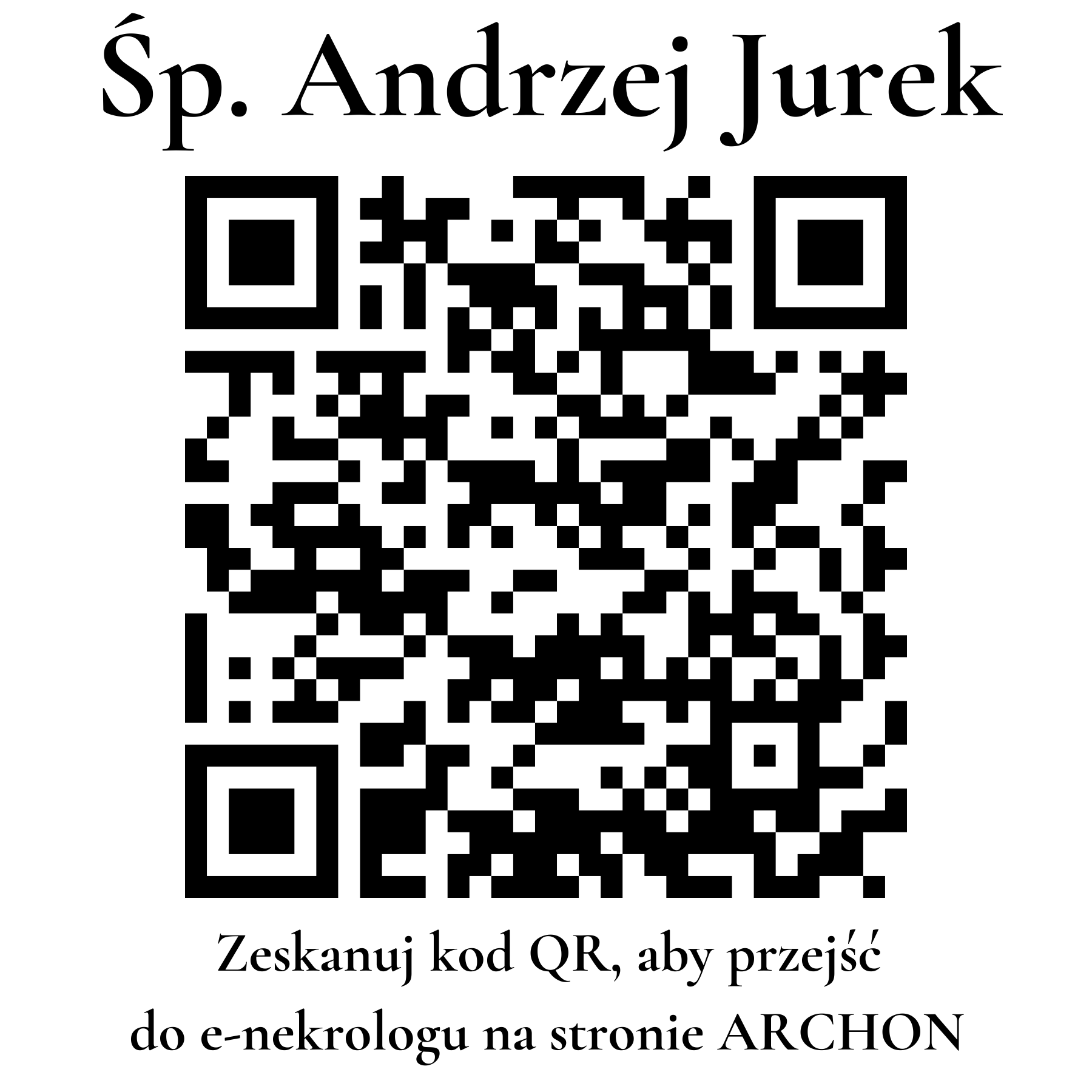 Kod QR do nekrologu Andrzej Jurek