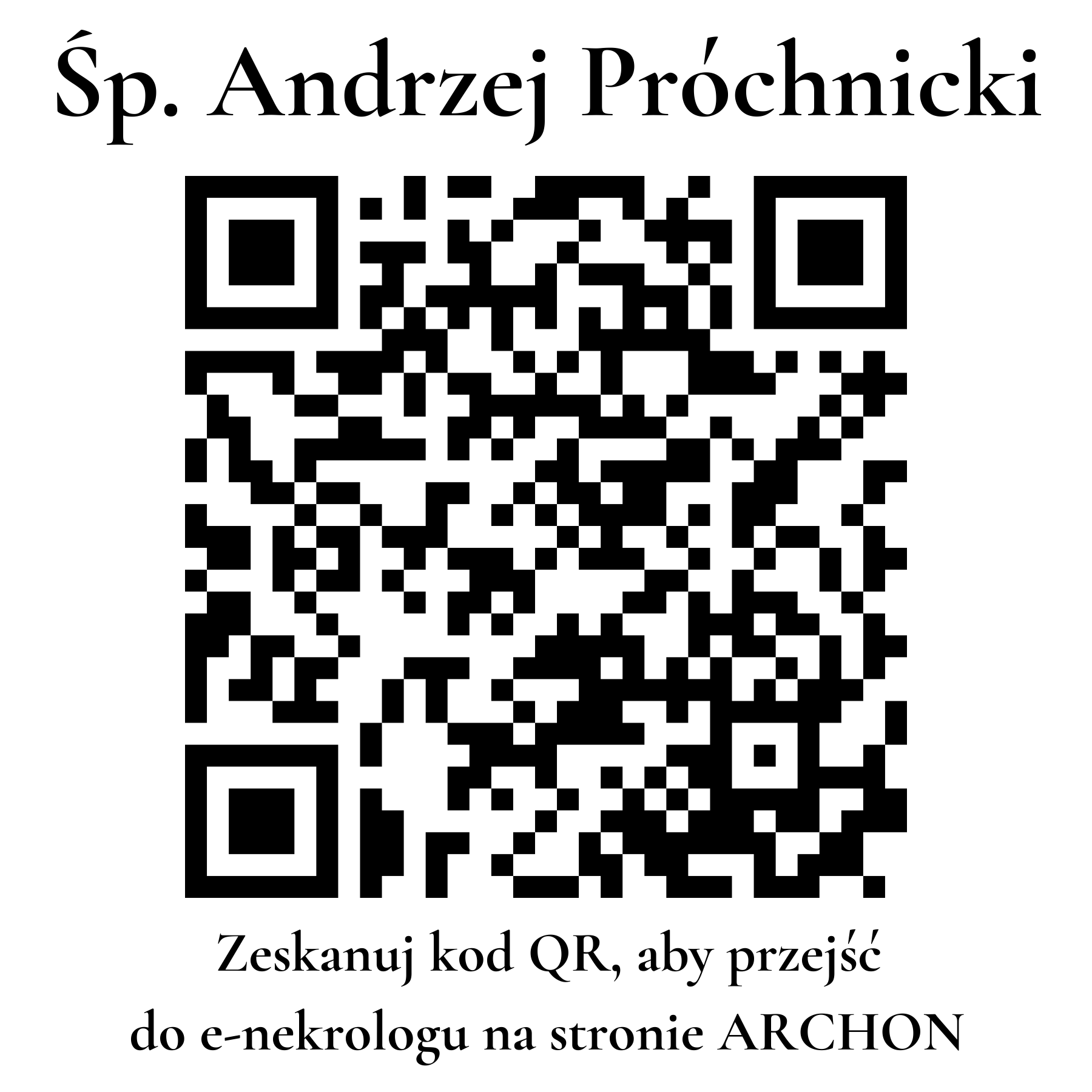 Kod QR do nekrologu Andrzej Próchnicki