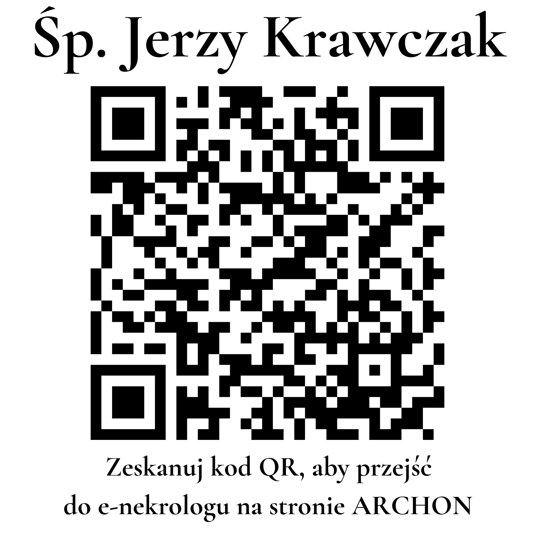 Kod QR do nekrologu Jerzy Krawczak