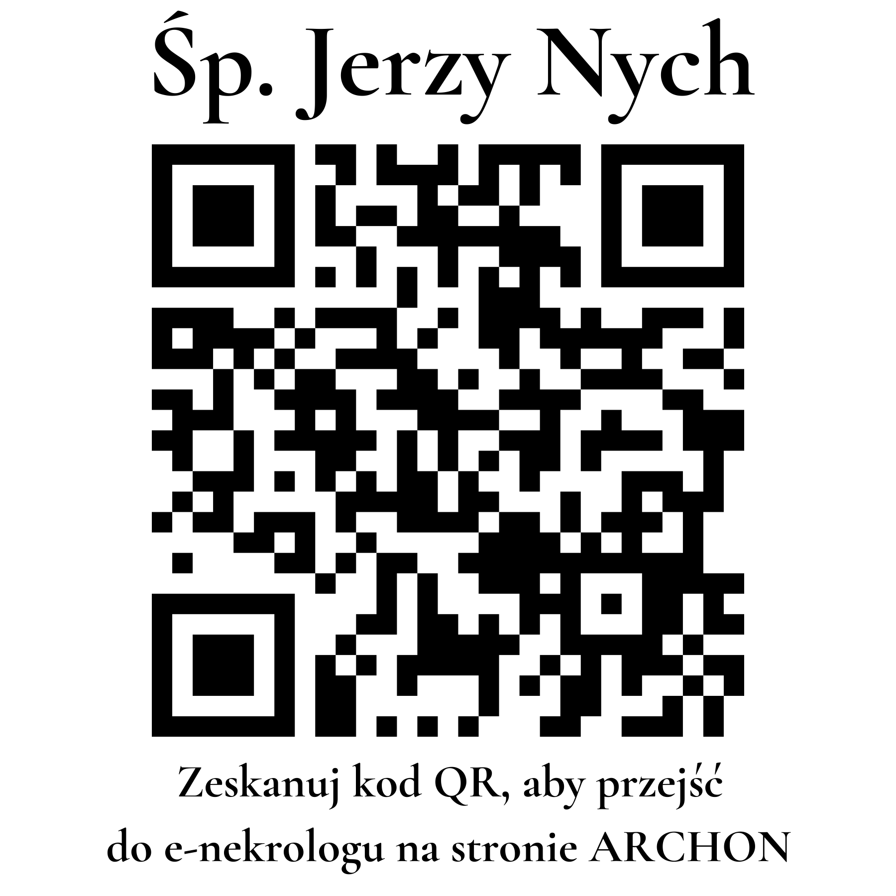 Kod QR do nekrologu Jerzy Nych