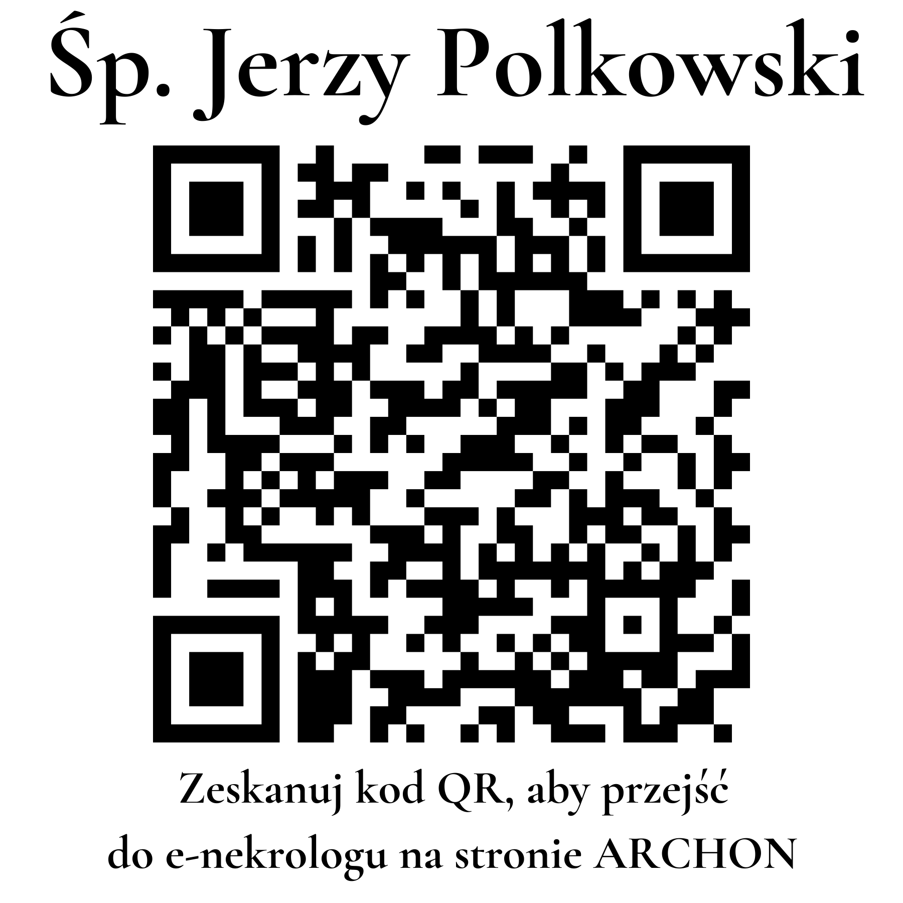Kod QR do nekrologu Jerzy Polkowski
