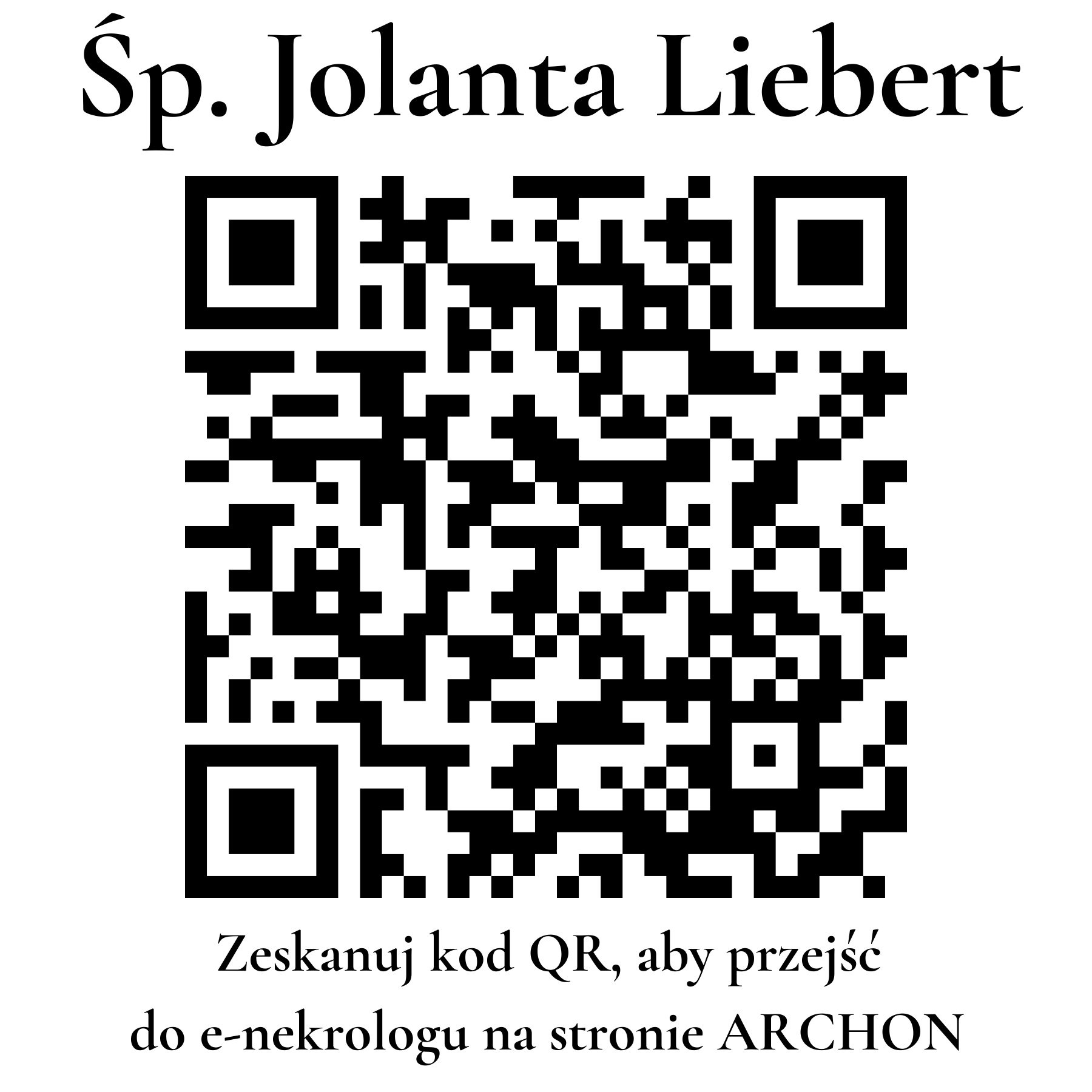 Kod QR do nekrologu Jolanta Liebert
