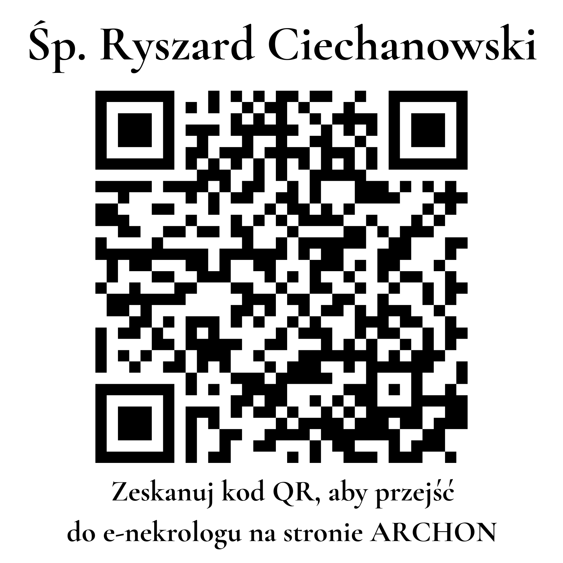 Kod QR do nekrologu Ryszard Ciechanowski