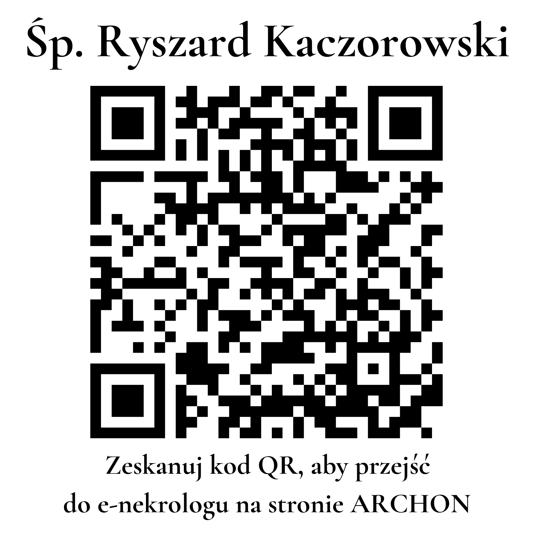 Kod QR do nekrologu Ryszard Kaczorowski