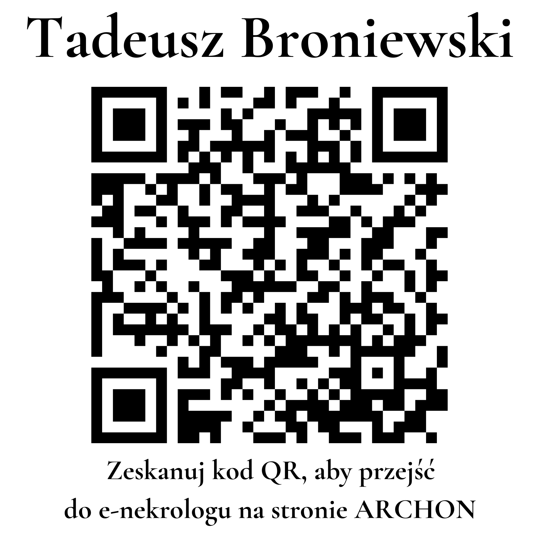 Kod QR do nekrologu Tadeusz Broniewski