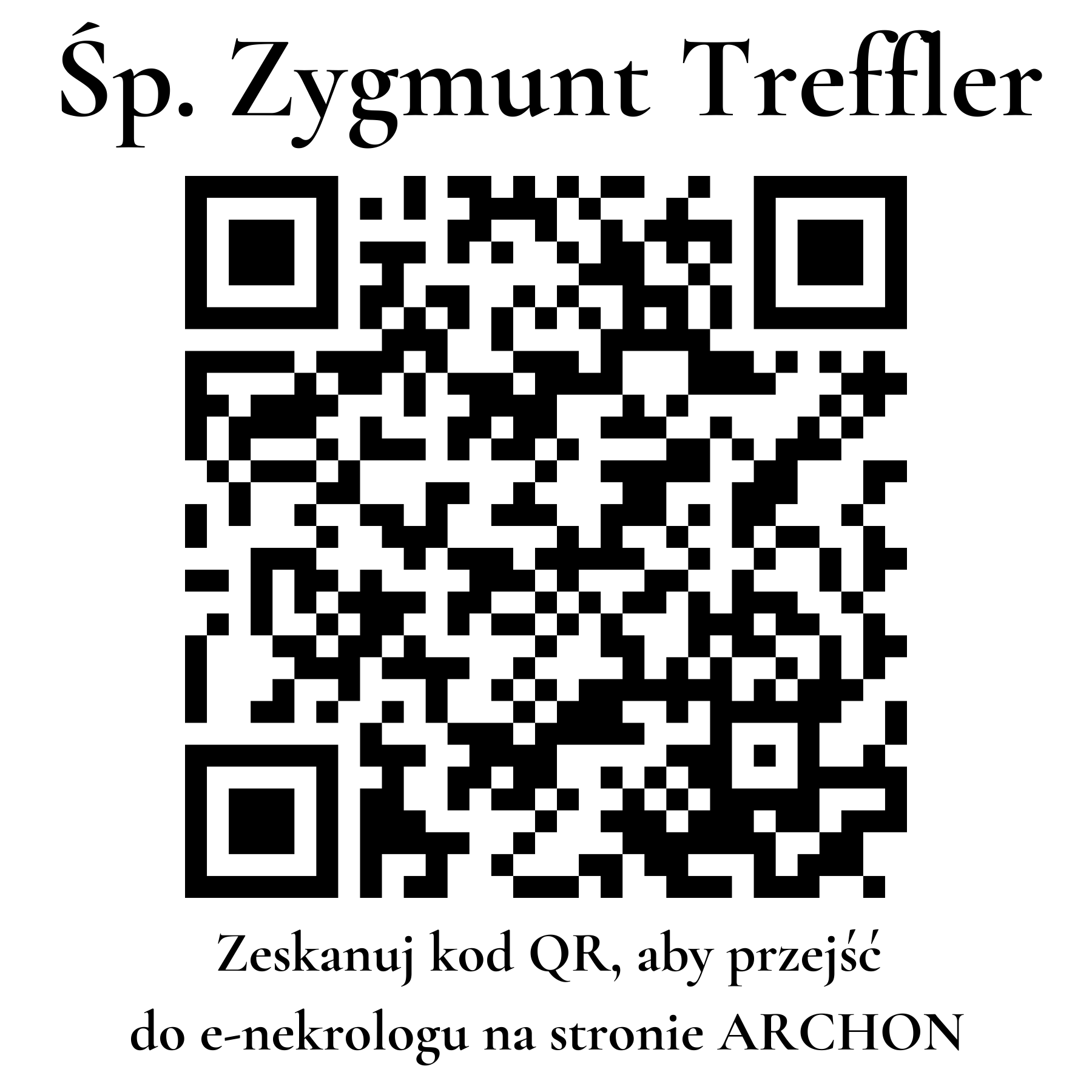 Kod QR do nekrologu Zygmunt Treffler